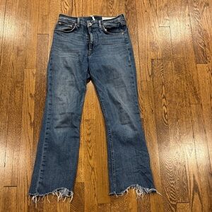 Rag and Bone Nina high rise ankle flare Jeans with Frayed Hem size 27